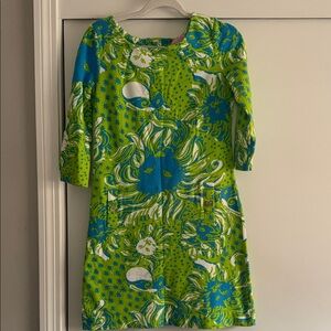 Lilly Pulitzer Green and Blue Patterned Dress